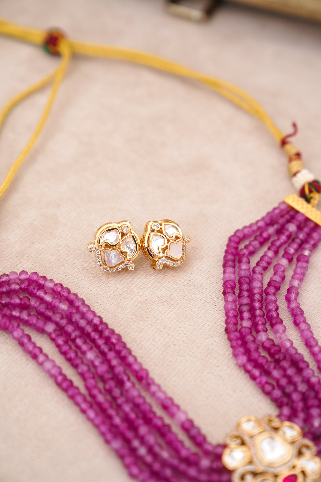 Lotus Bloom Ruby Necklace Set