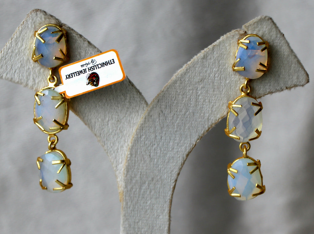 Lumina Moonstone Cascade Earrings