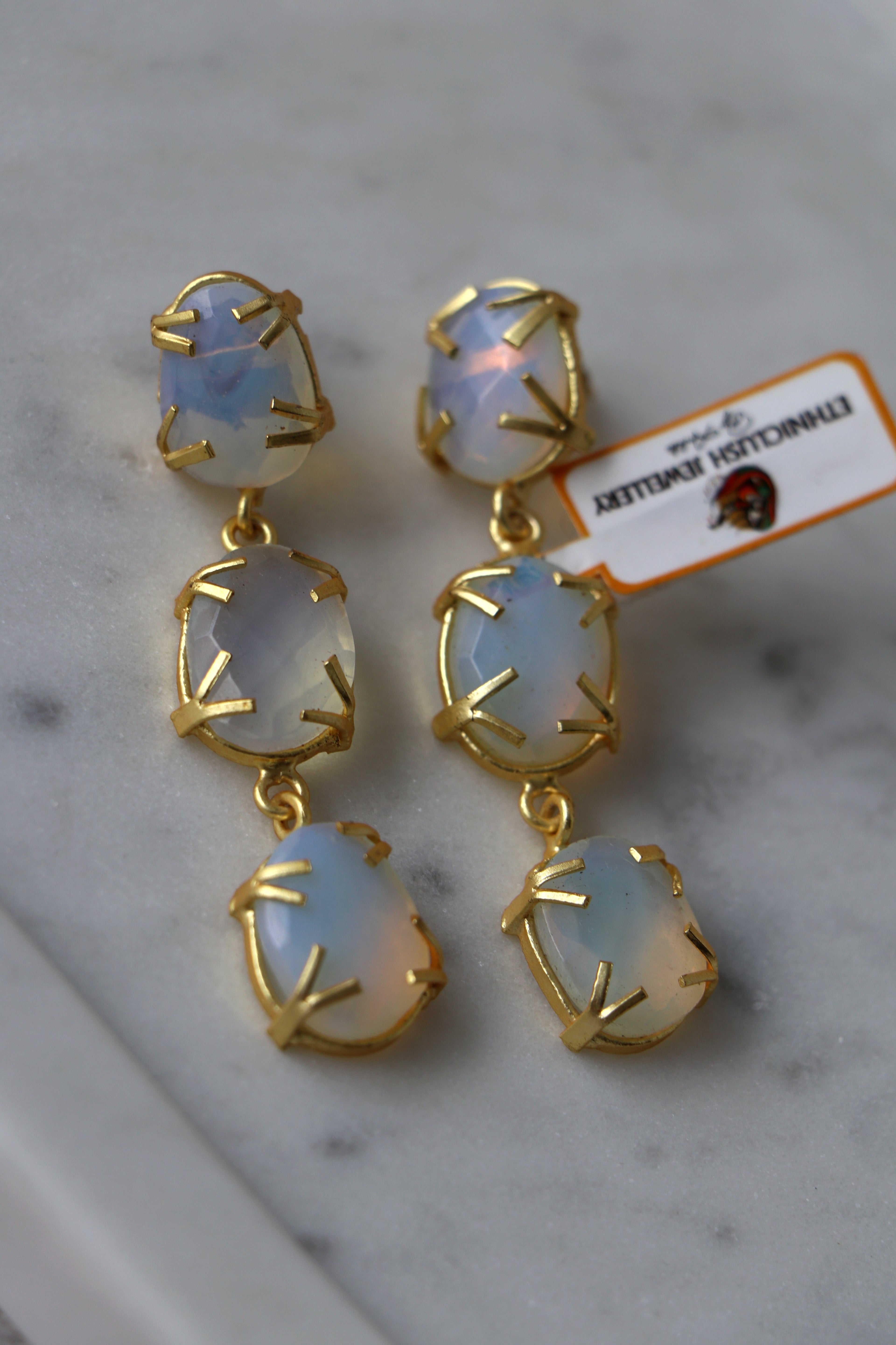 Lumina Moonstone Cascade Earrings
