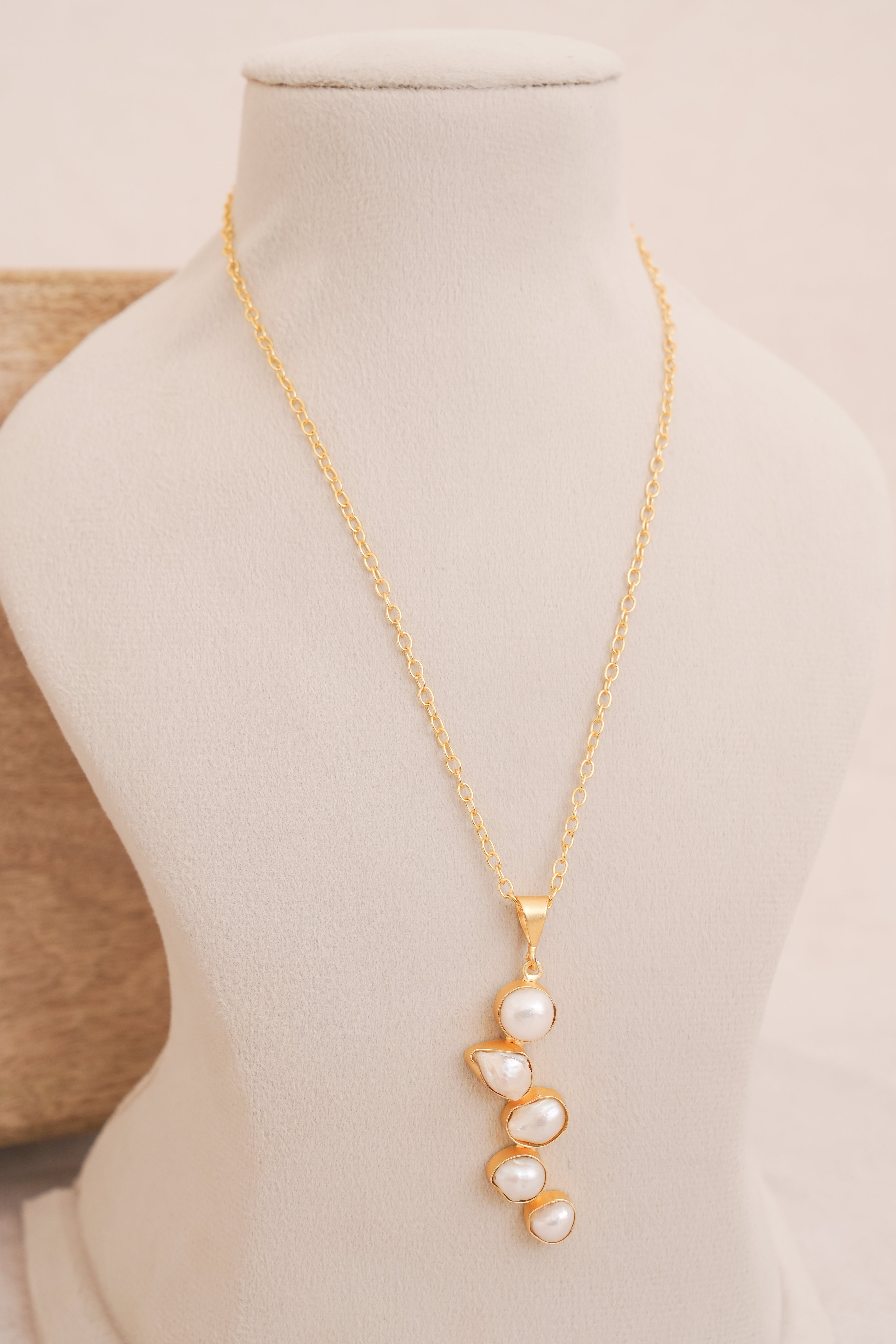 Luminary Pearl Cascade Necklace