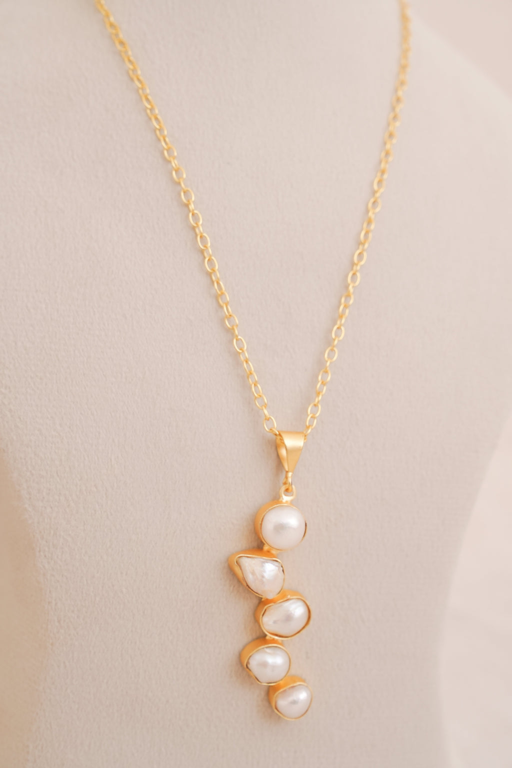 Luminary Pearl Cascade Necklace