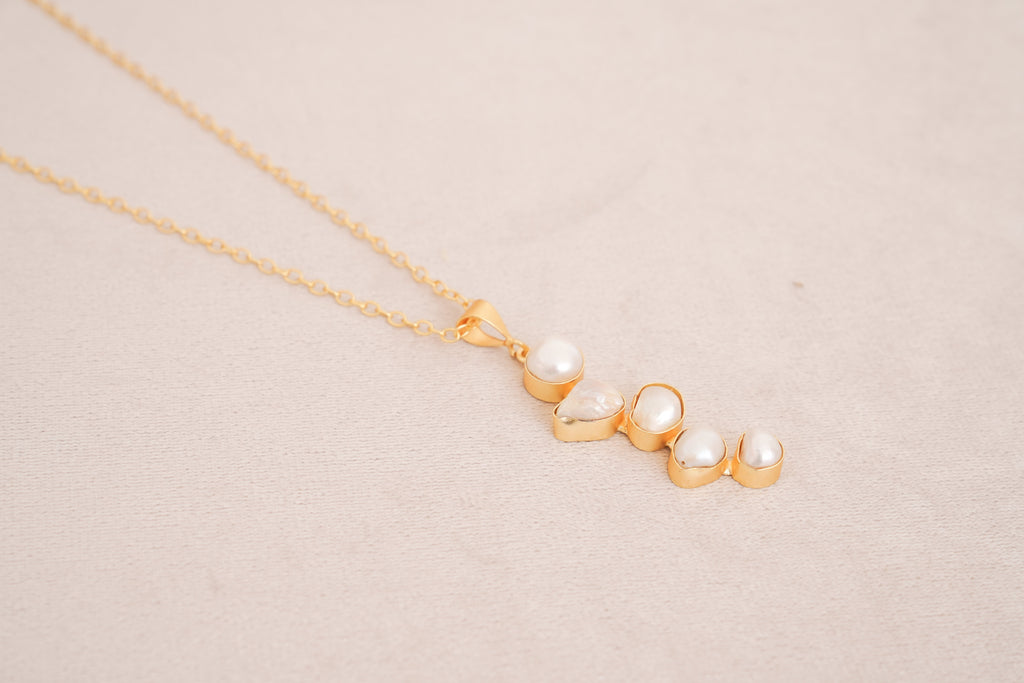 Luminary Pearl Cascade Necklace