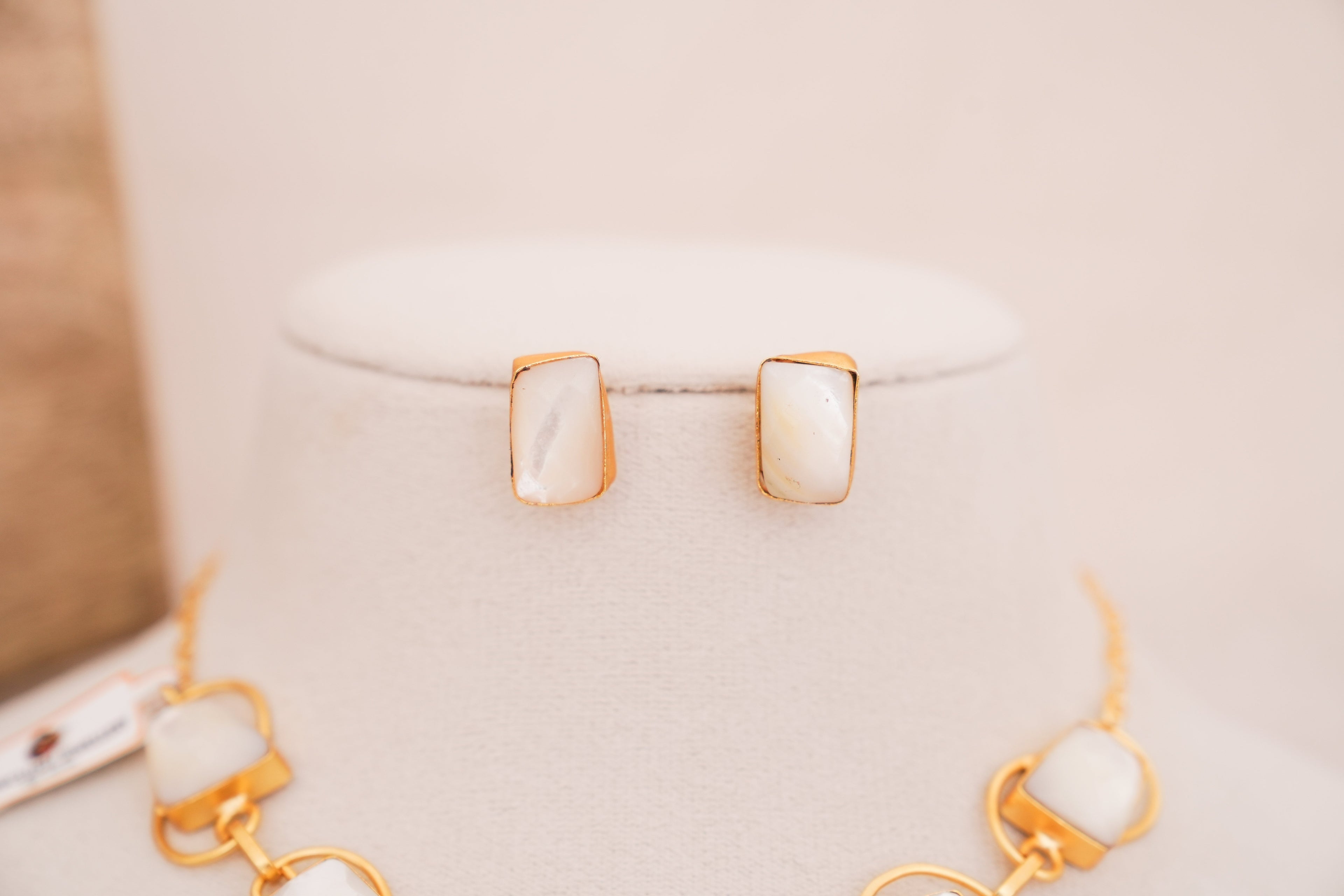 Luminous Moonstone Necklace Set