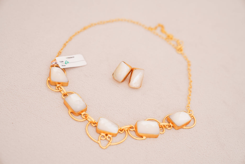 Luminous Moonstone Necklace Set