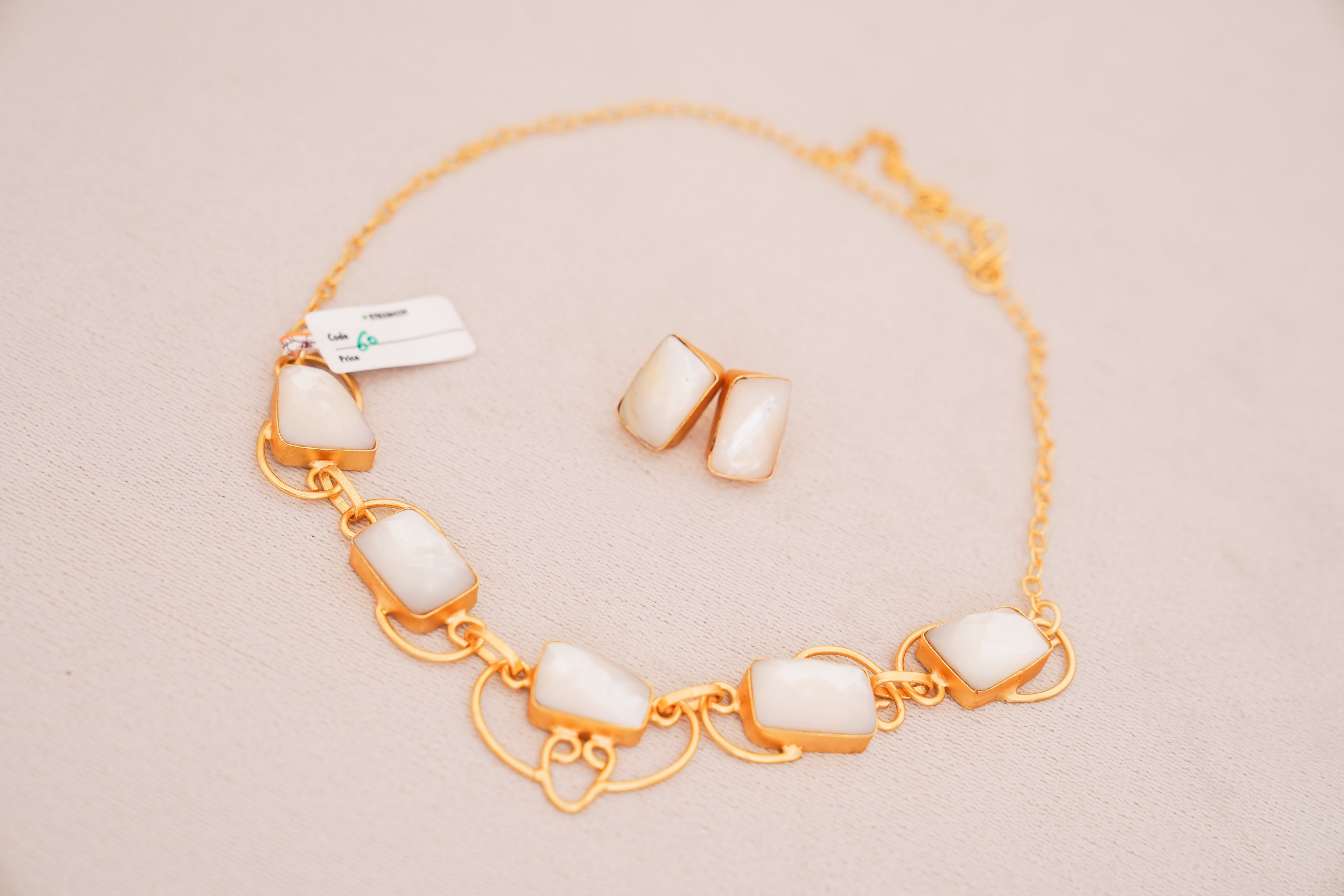 Luminous Moonstone Necklace Set