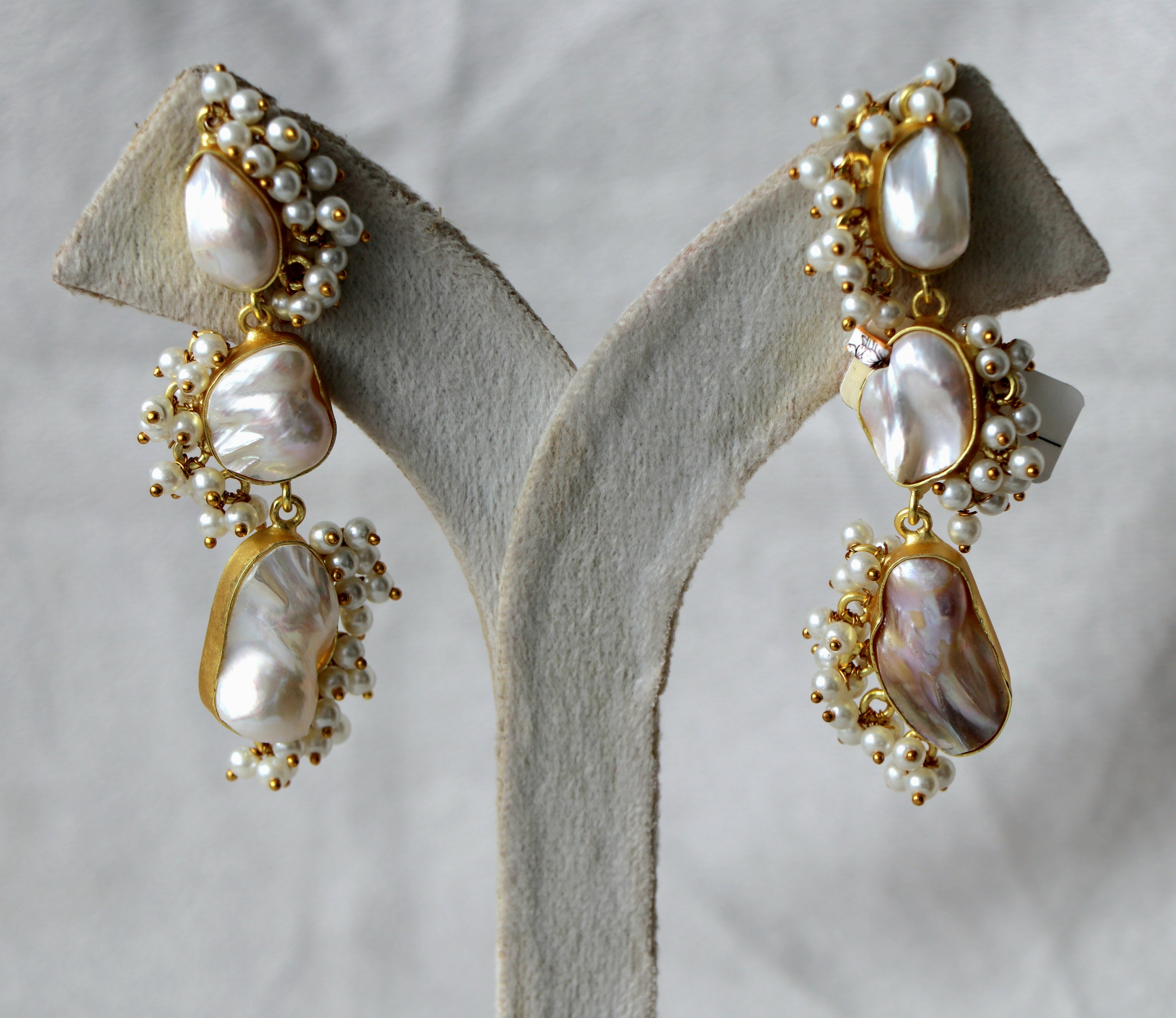 Luminous Pearl Cascade Earrings