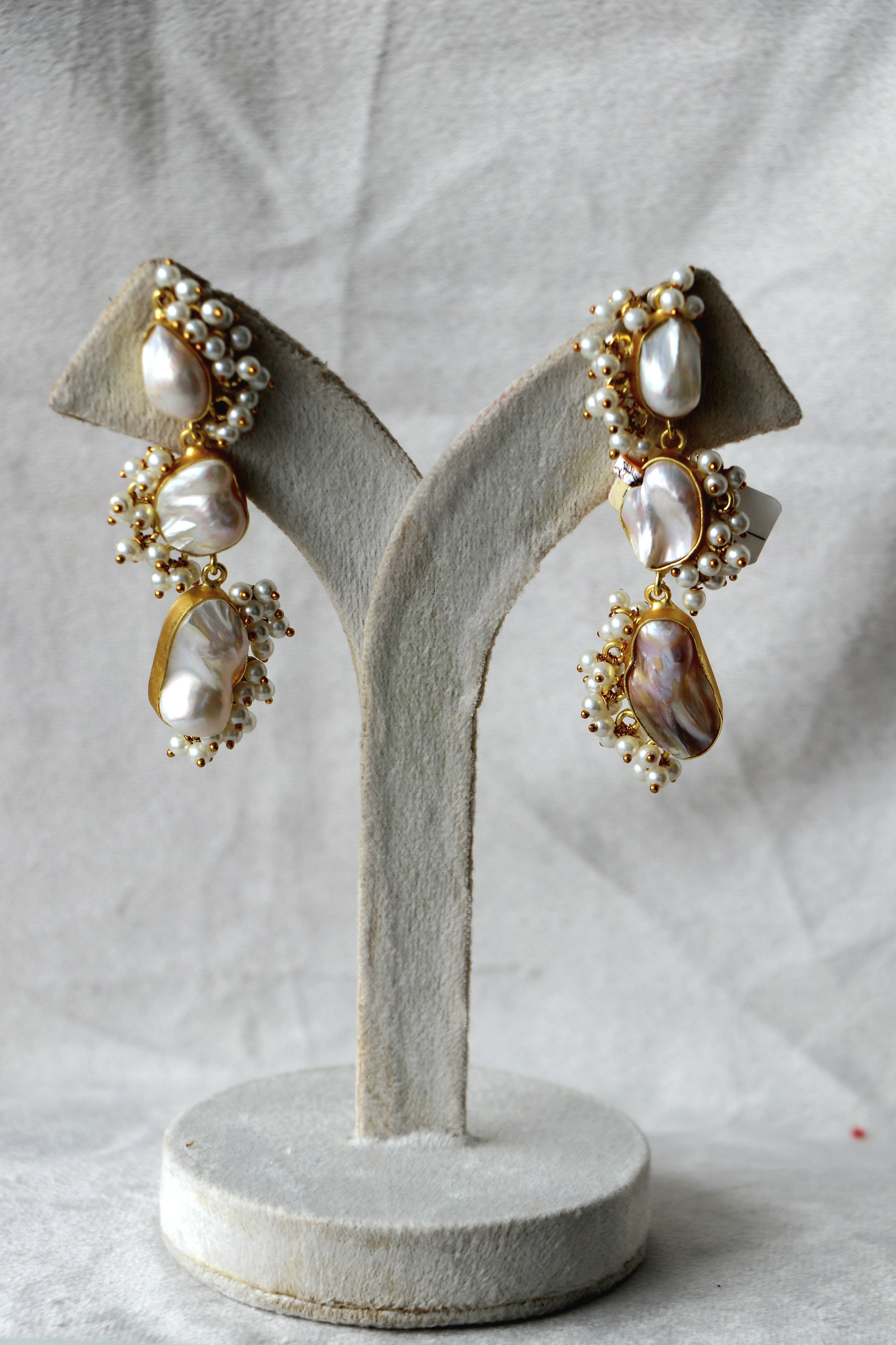 Luminous Pearl Cascade Earrings
