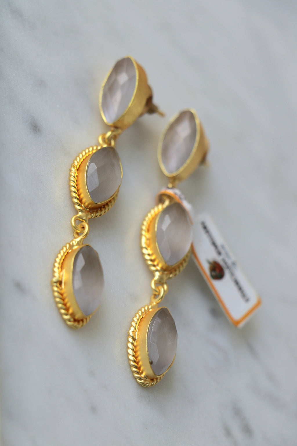 Luna Facet Rope Drop Earrings