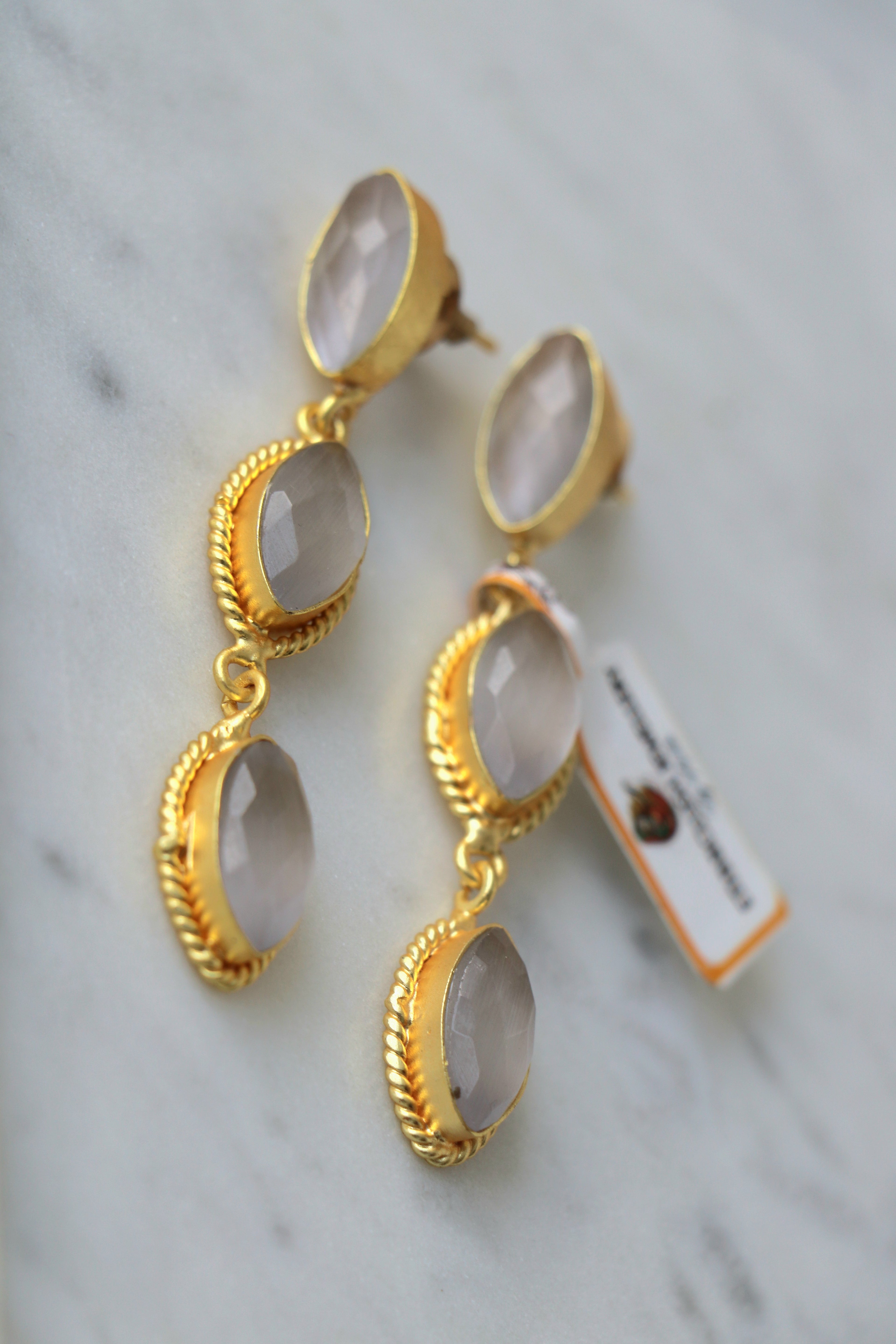Luna Facet Rope Drop Earrings