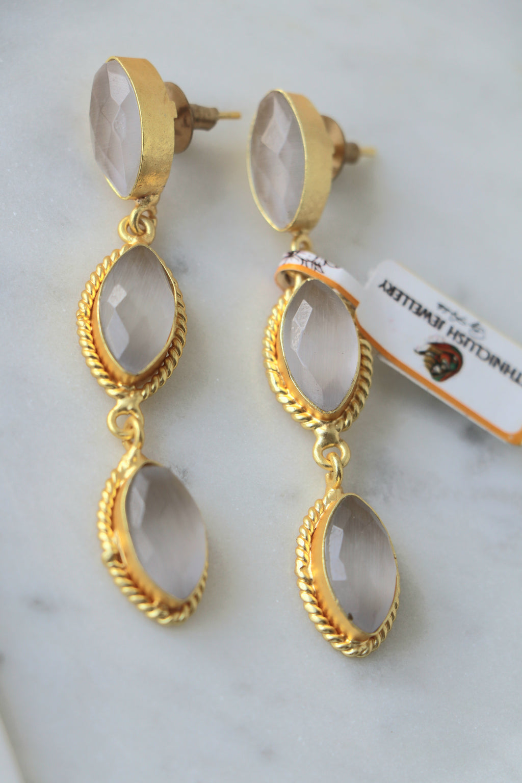 Luna Facet Rope Drop Earrings