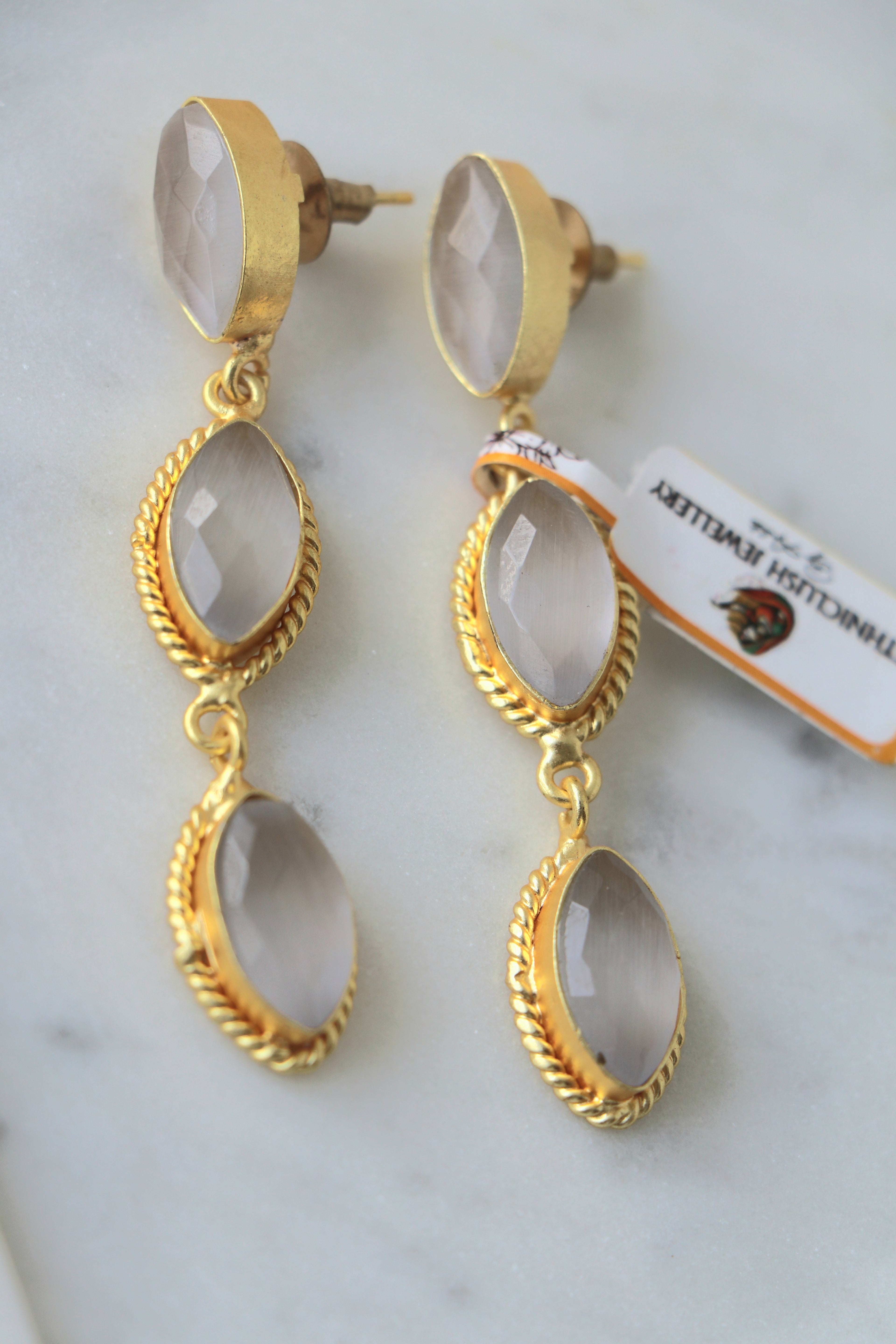 Luna Facet Rope Drop Earrings