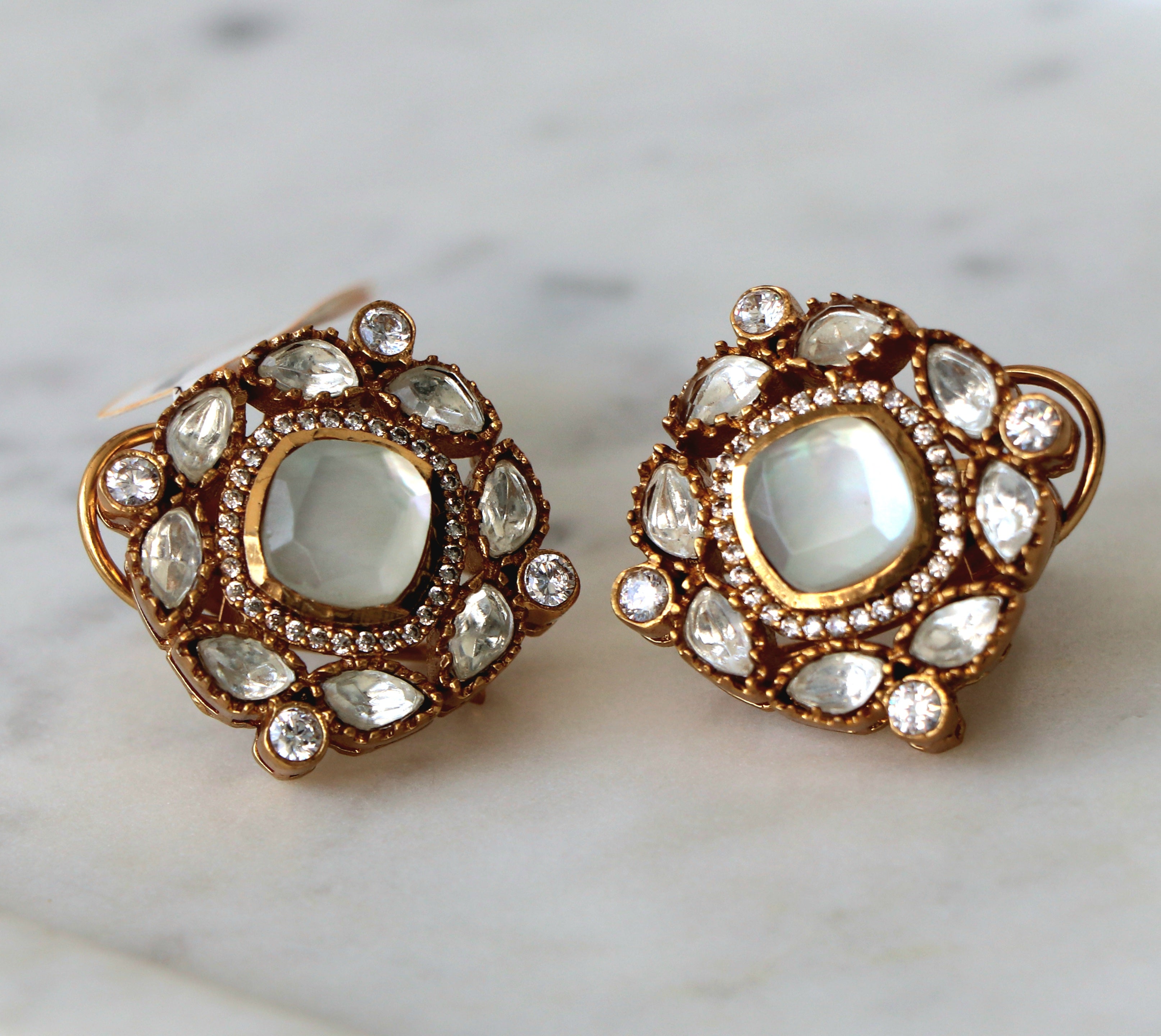 Lunar Bloom Stud Earrings