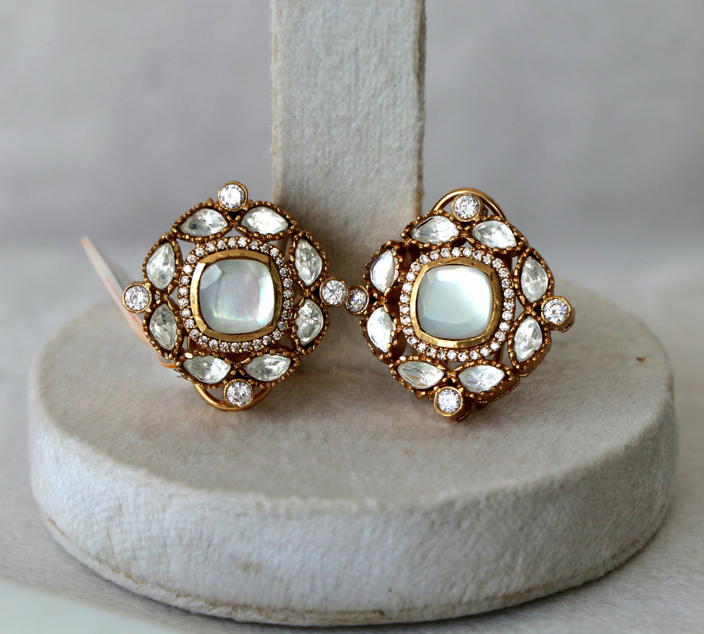 Lunar Bloom Stud Earrings