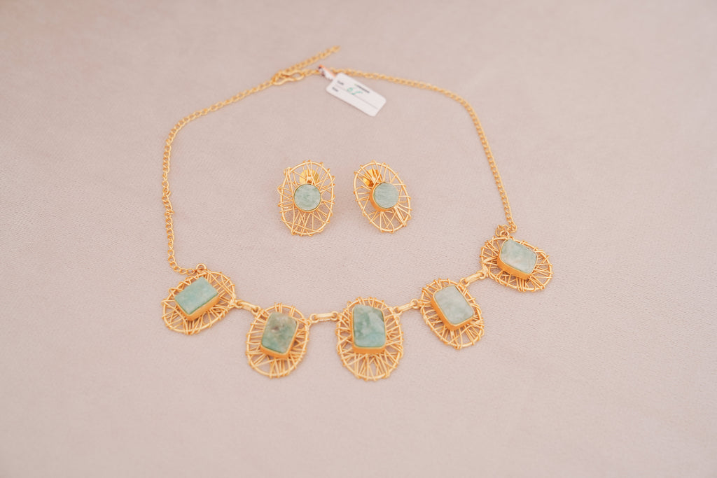 Lush Lattice Raw Aventurine Gemstone Set