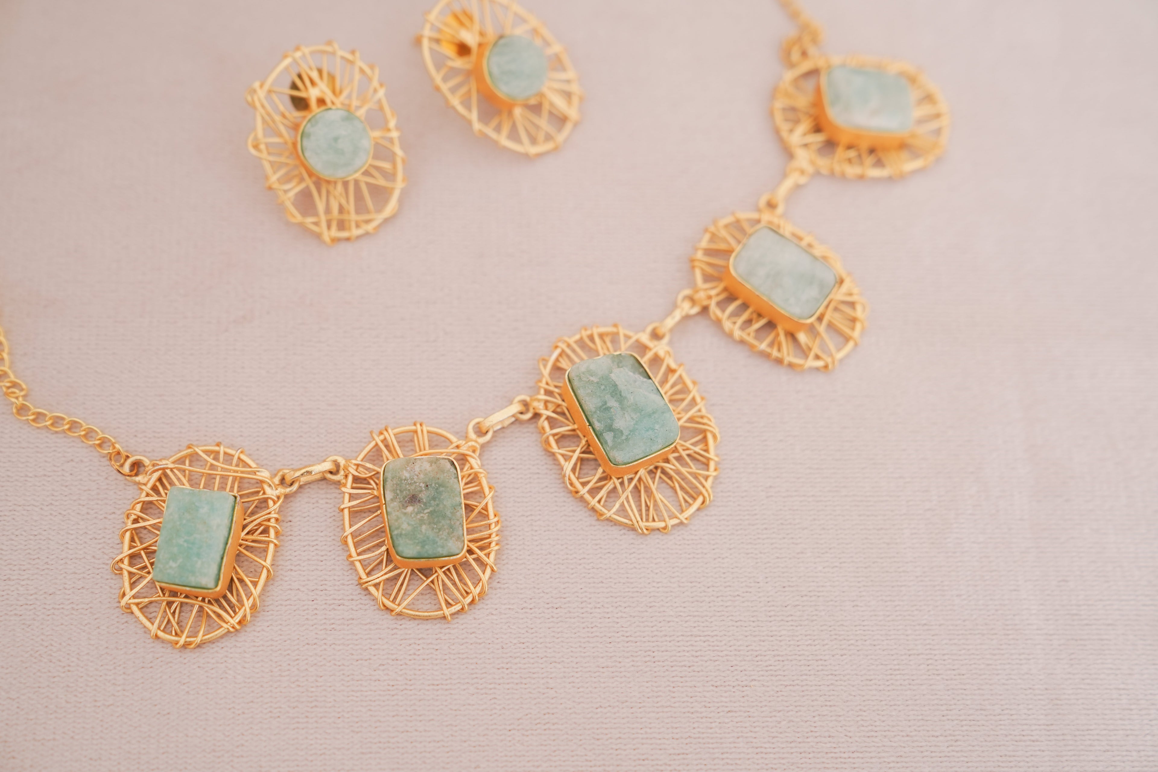 Lush Lattice Raw Aventurine Gemstone Set