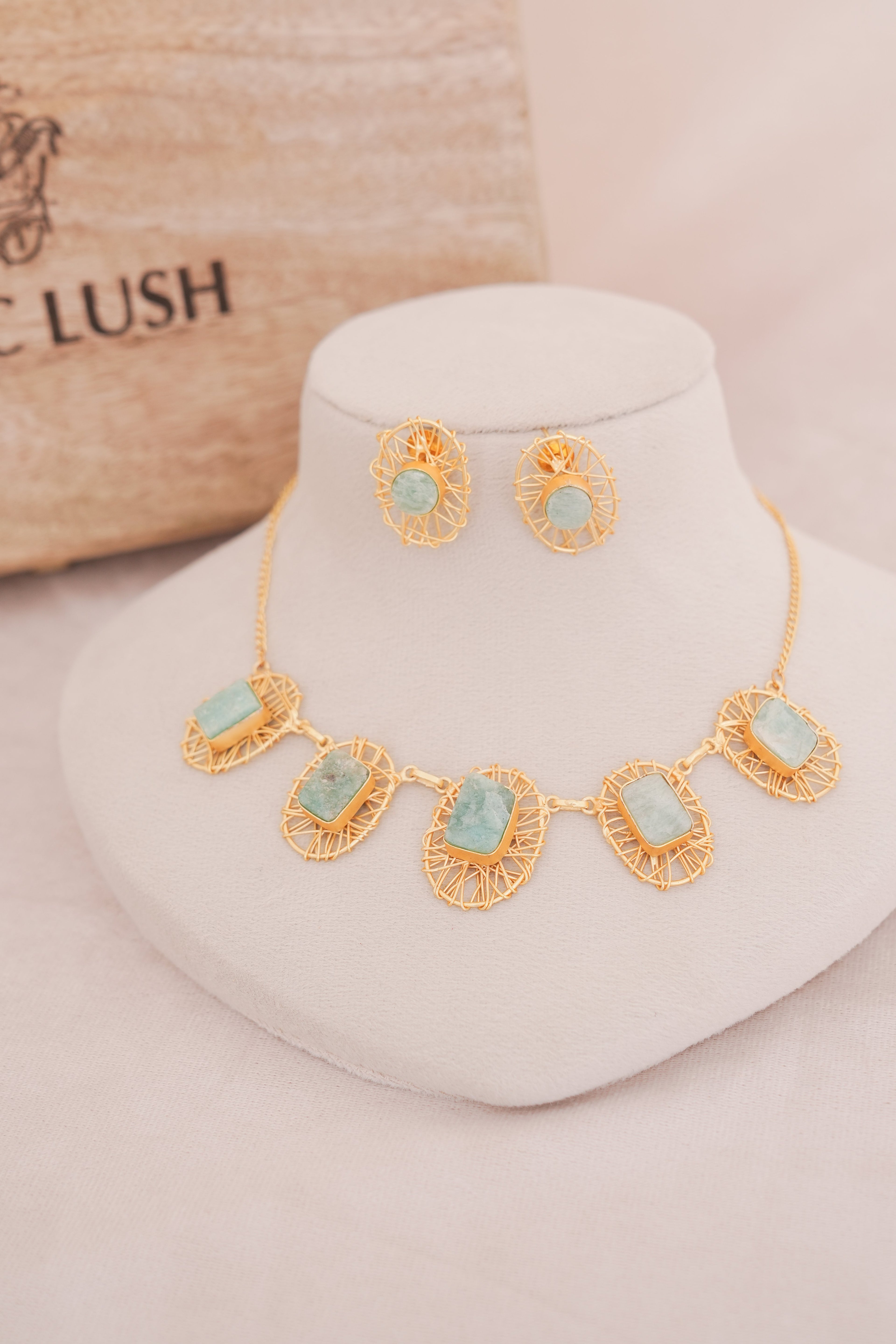 Lush Lattice Raw Aventurine Gemstone Set