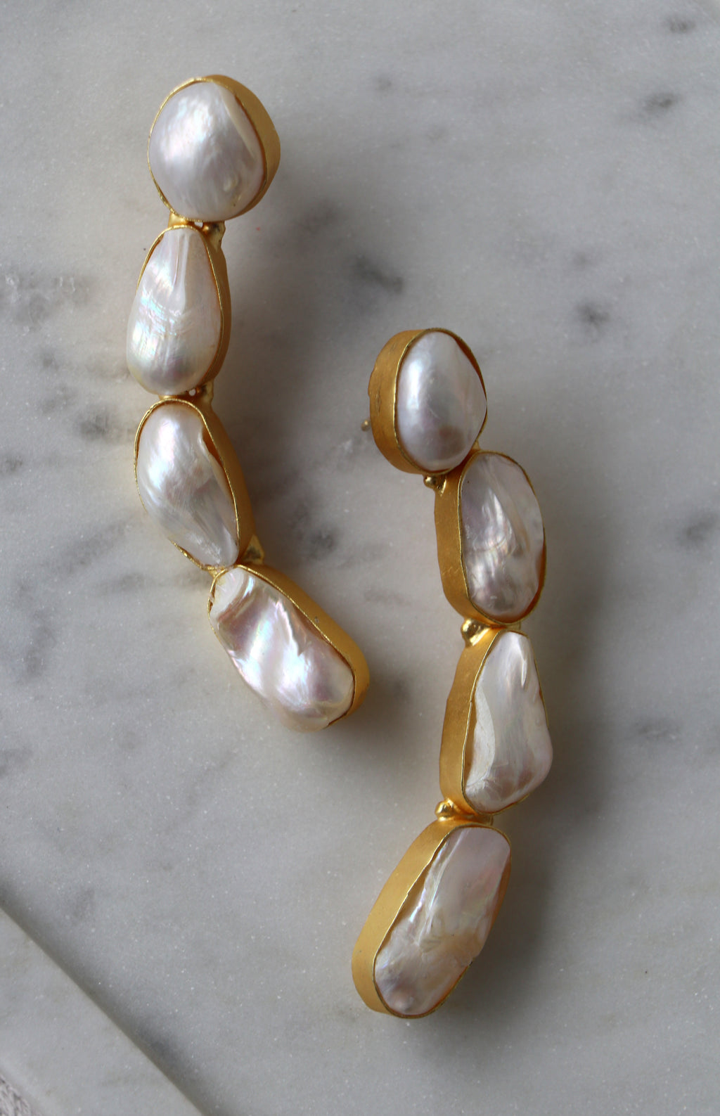 Lustrous Pearl Cascade Earrings