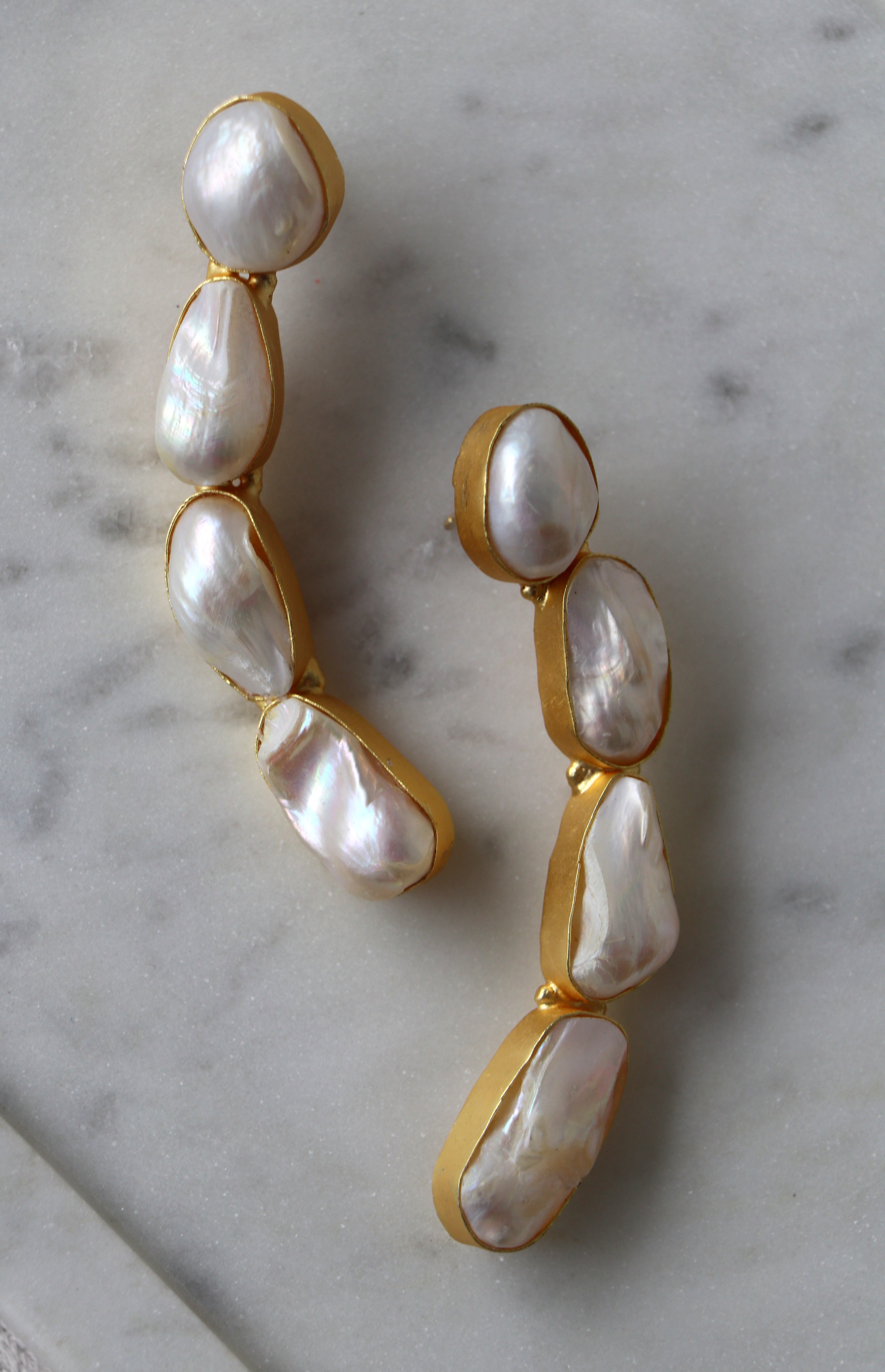Lustrous Pearl Cascade Earrings
