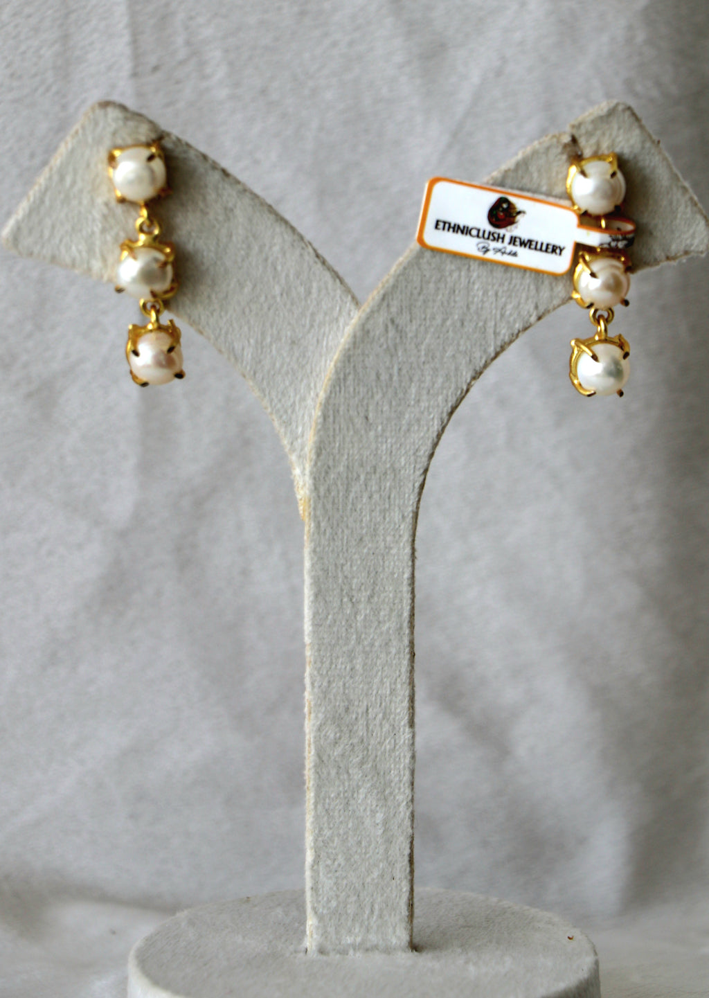 Lustrous Pearl Trio Earrings