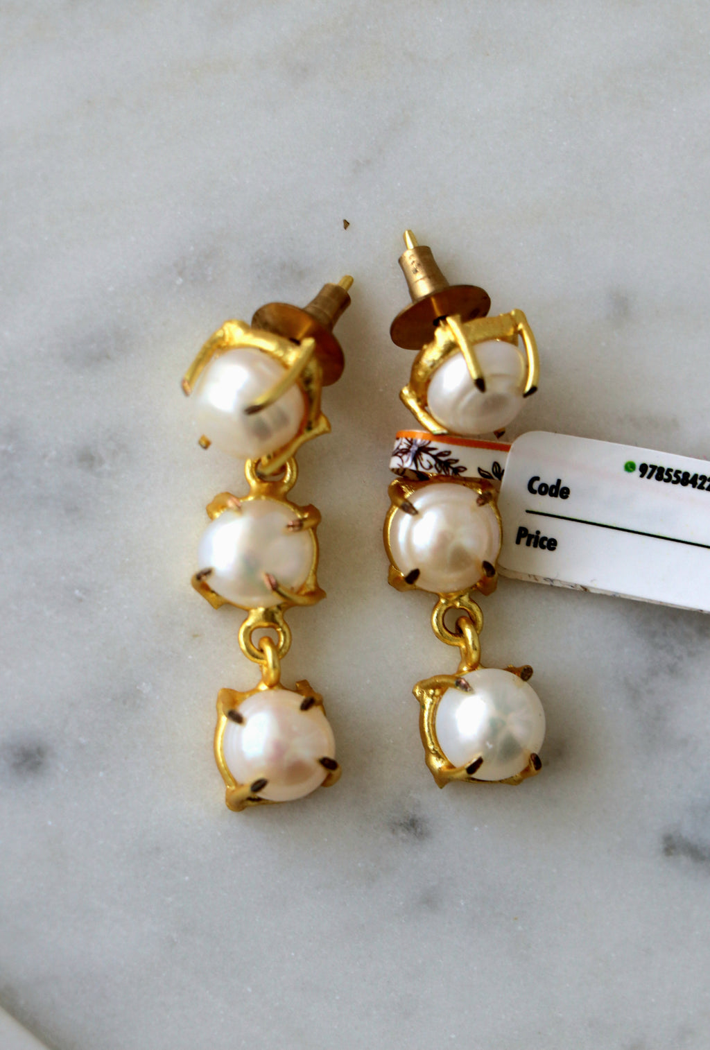 Lustrous Pearl Trio Earrings
