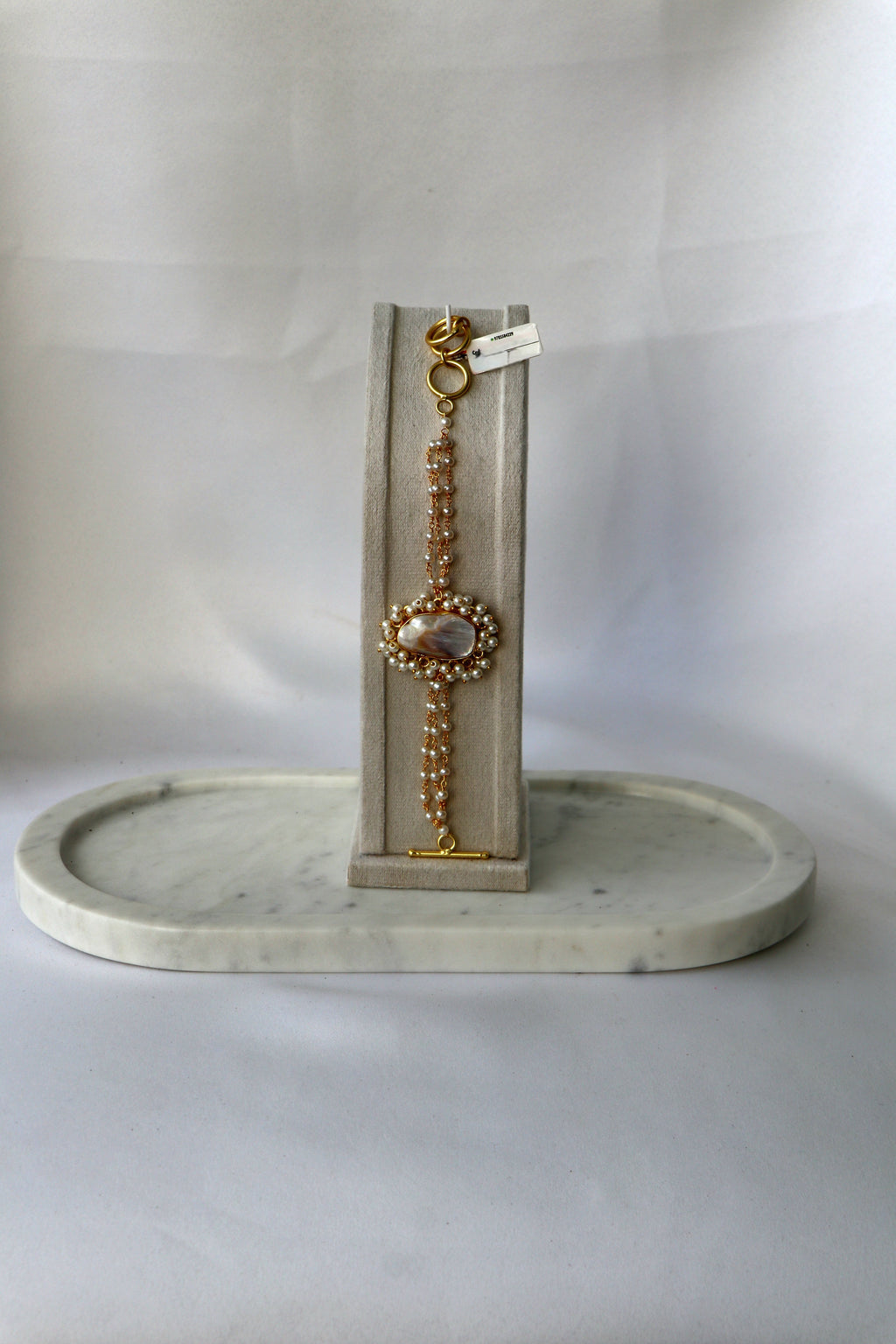 Lustrous Baroque Pearlstone Cascade Bracelet