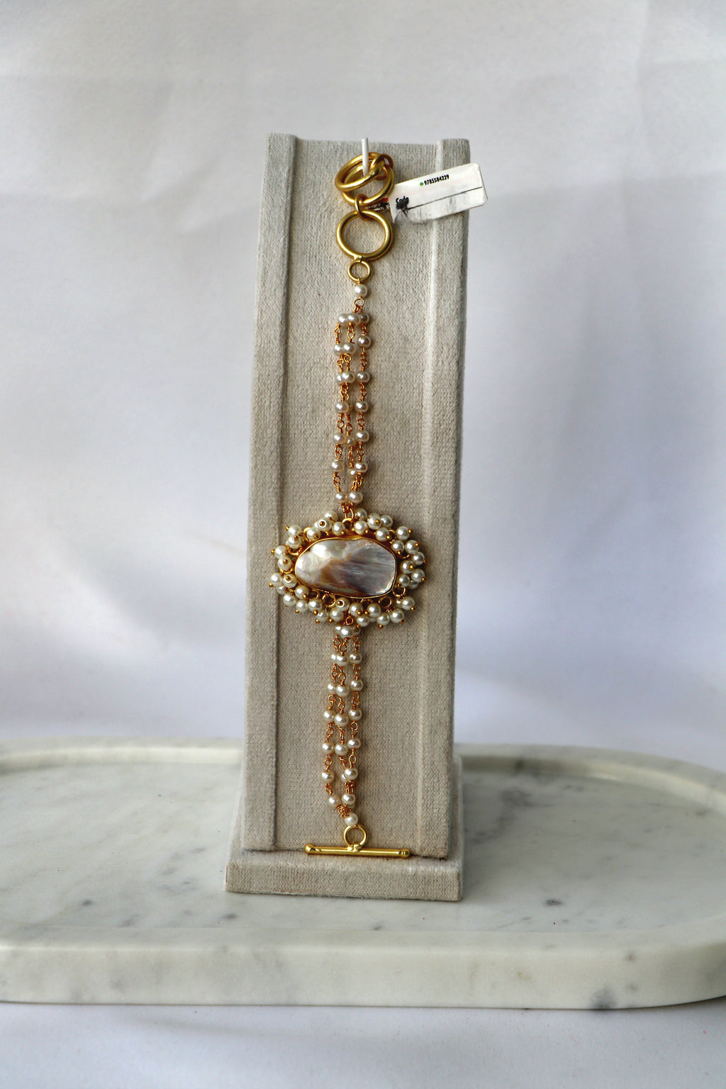 Lustrous Baroque Pearlstone Cascade Bracelet