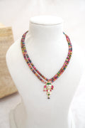Mandala Gemstone Double Strand Necklace