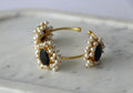 Midnight Pearl Regal Cuff Bracelet