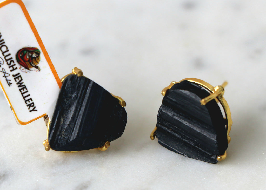 Midnight Strata Stud Earrings