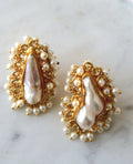 Moonlit Pearl Teardrop Earrings