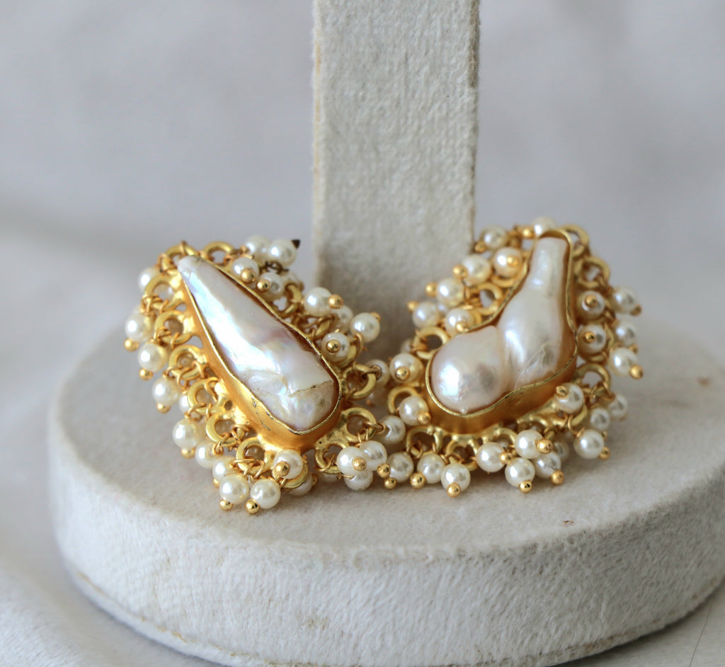 Moonlit Pearl Teardrop Earrings