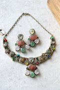 Multistone Necklace  Earring Set