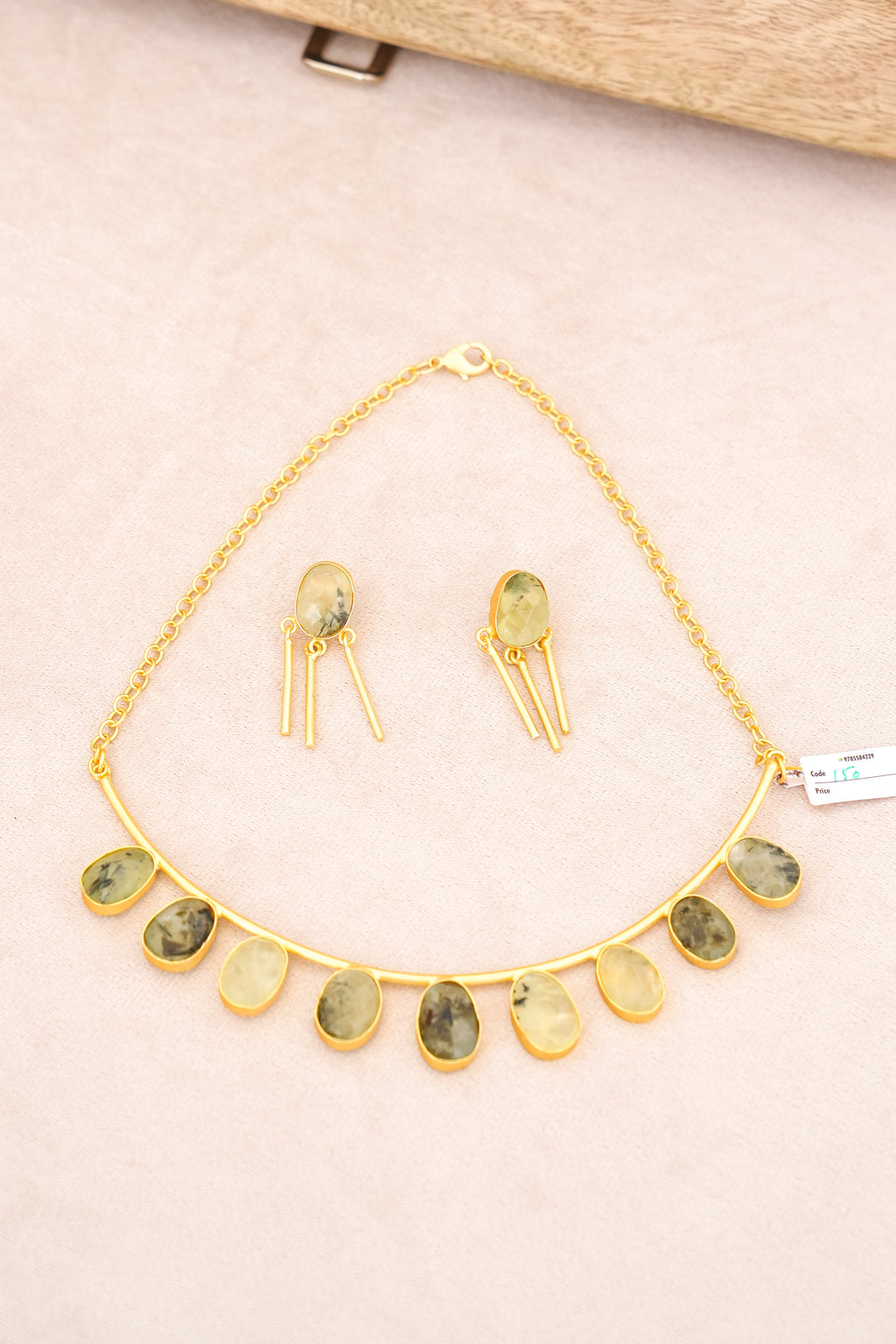 Mystic Green Cascade Necklace Set