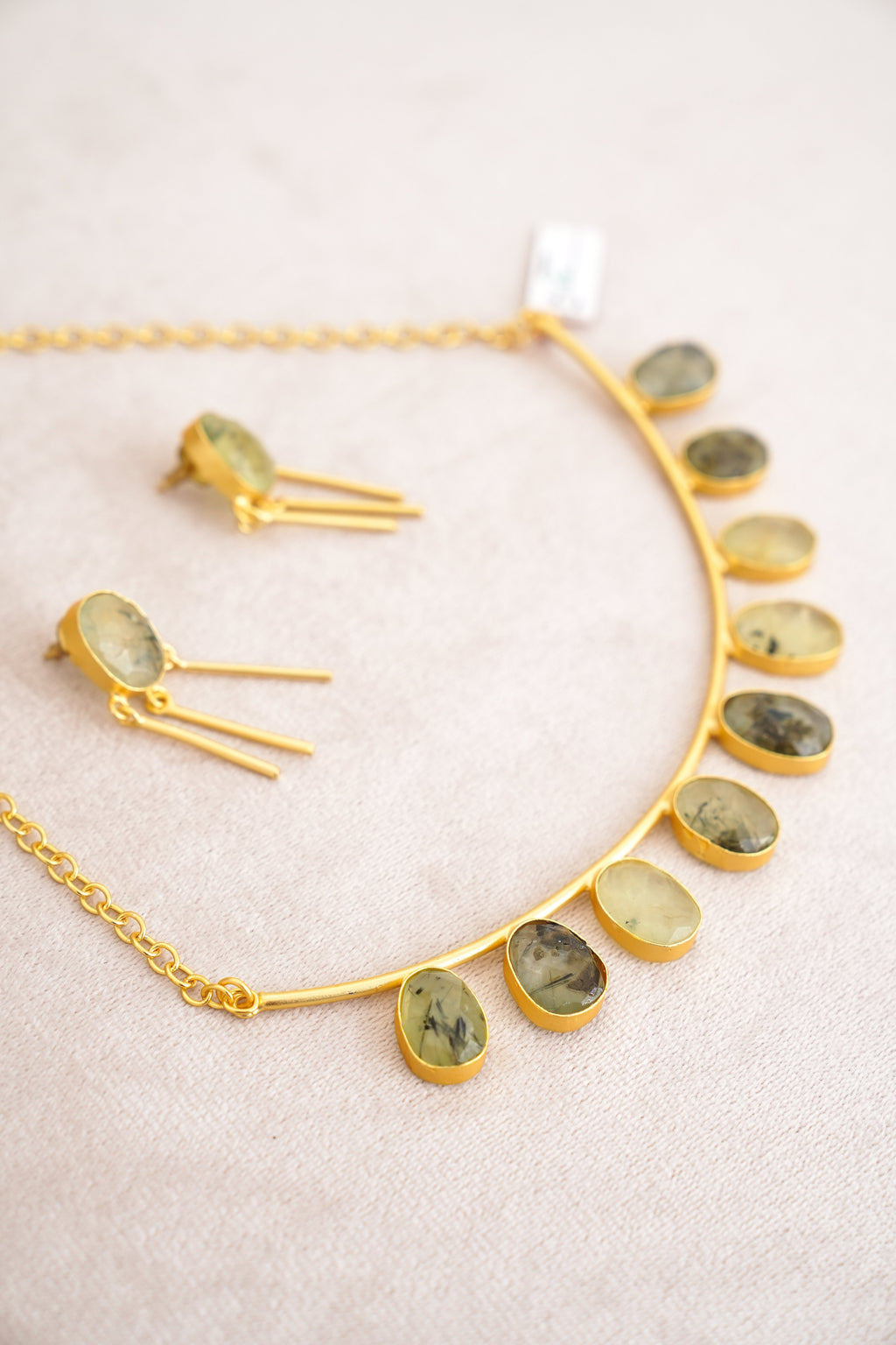 Mystic Green Cascade Necklace Set