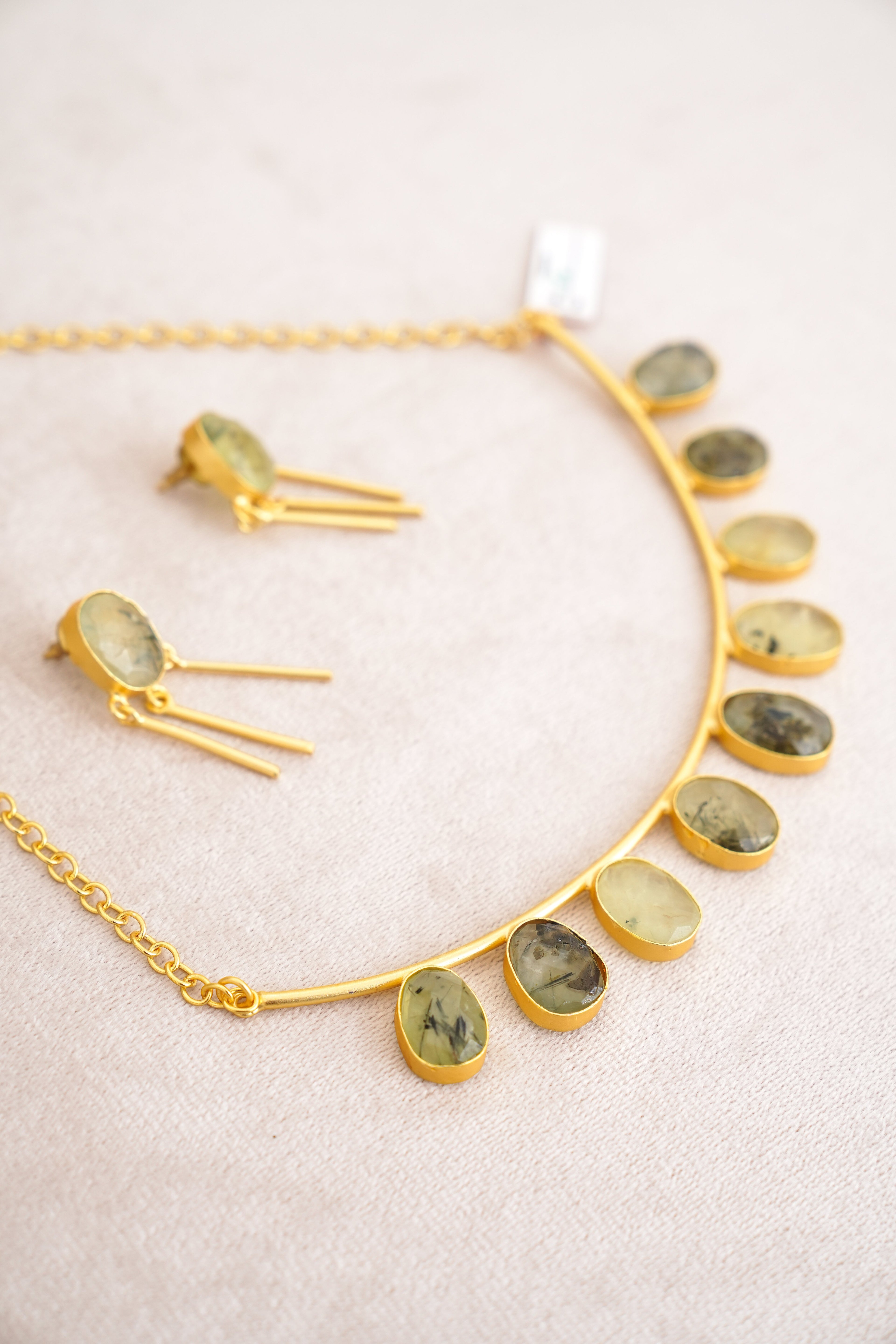 Mystic Green Cascade Necklace Set