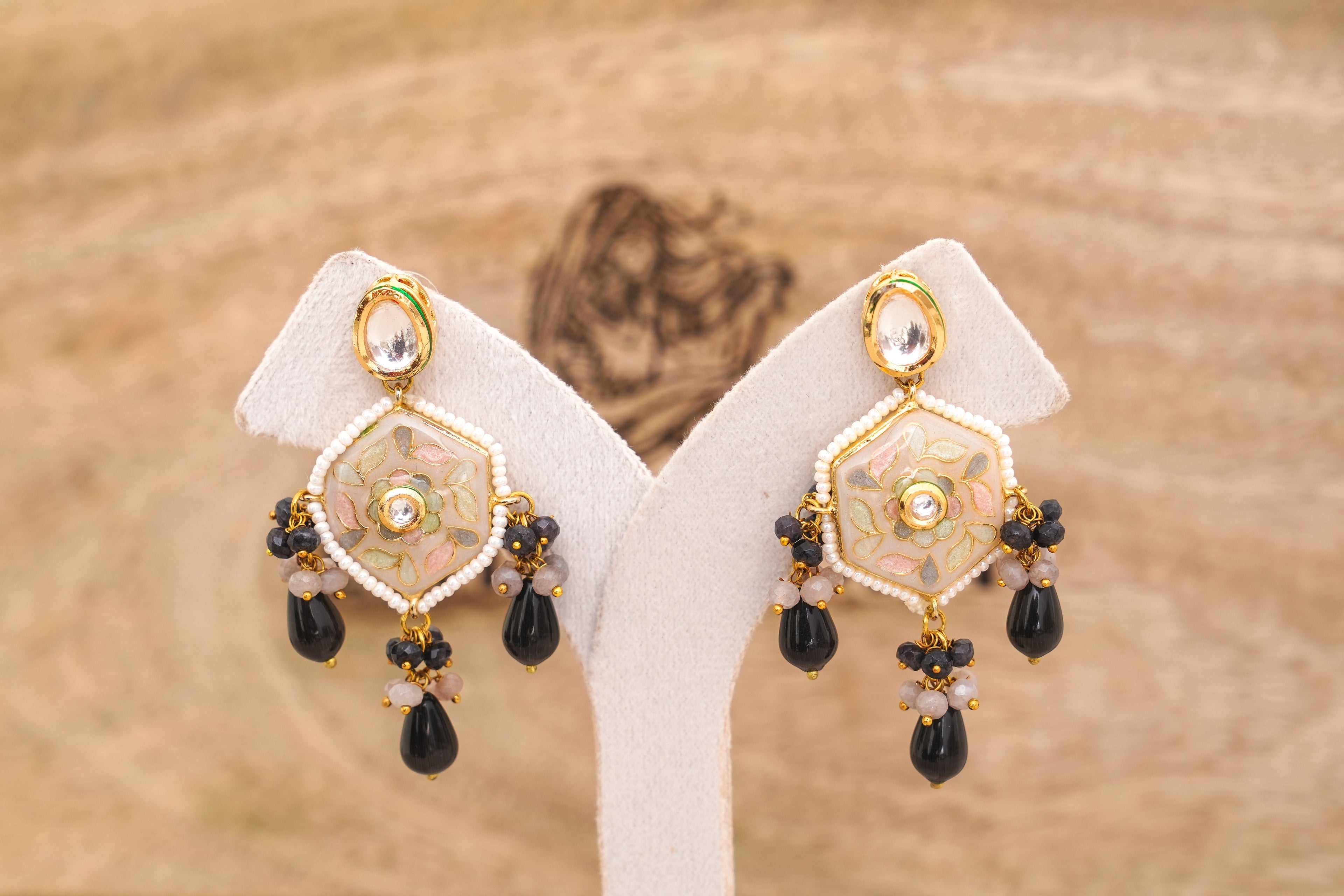 Enamel Kundan Choker with Earrings