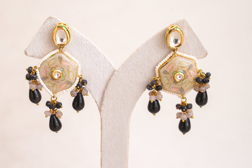 Enamel Kundan Choker with Earrings