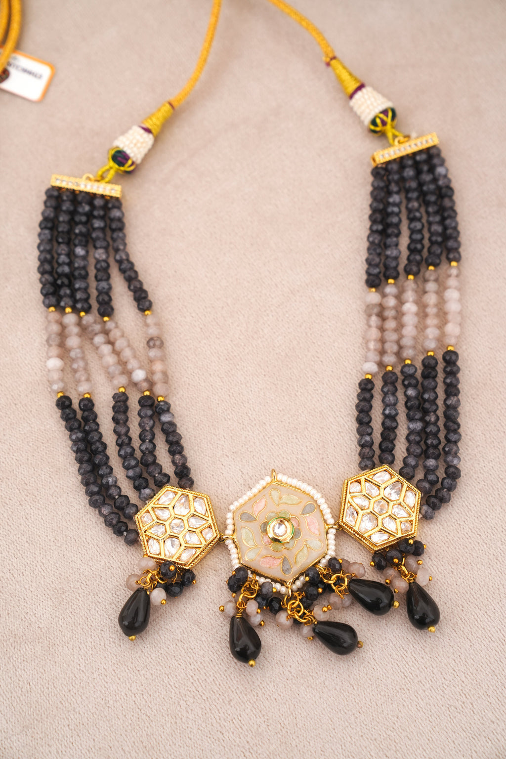 Enamel Kundan Choker with Earrings