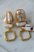 Nacre Cascade Statement Earrings