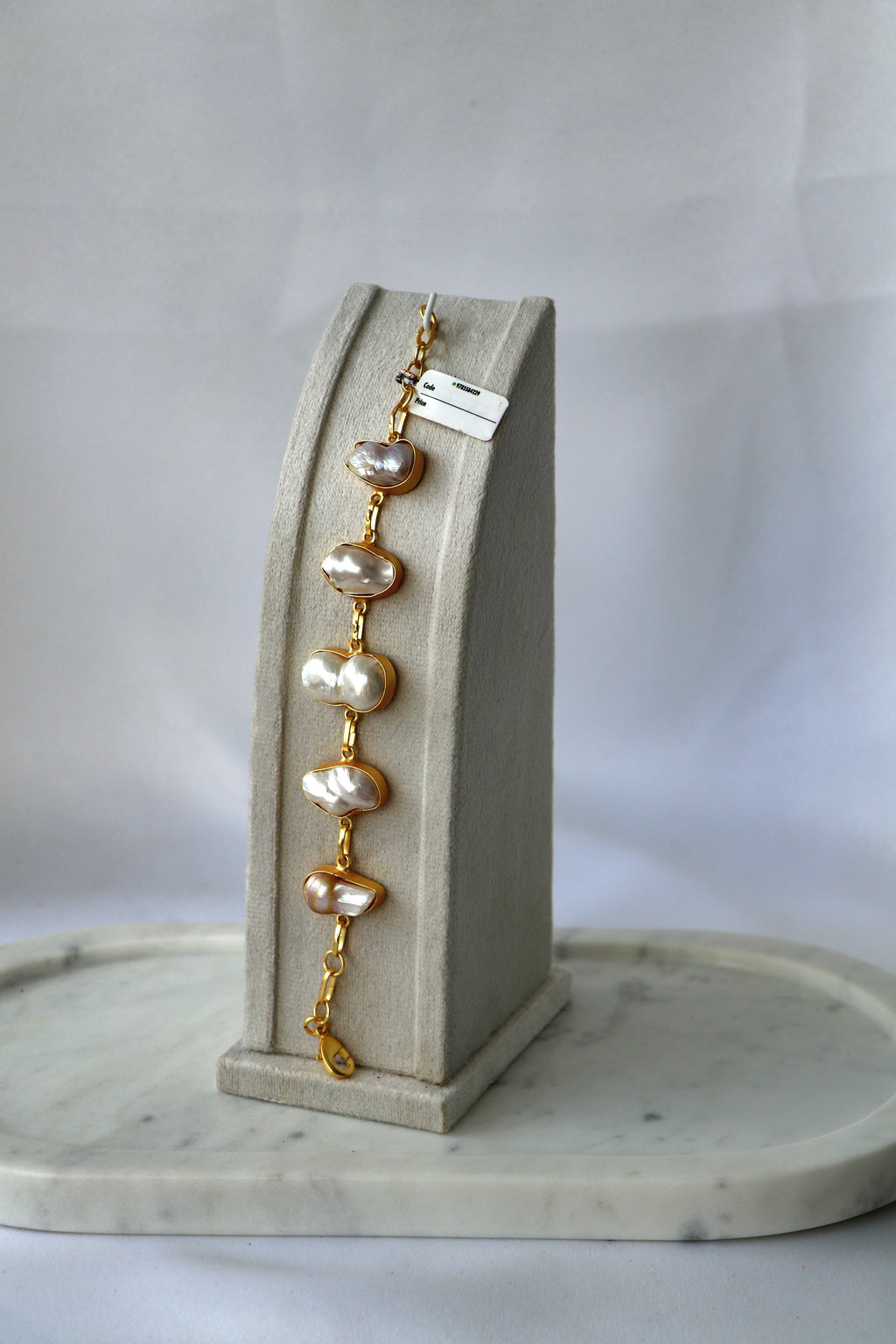 Natural Baroque Pearl Cascade Bracelet