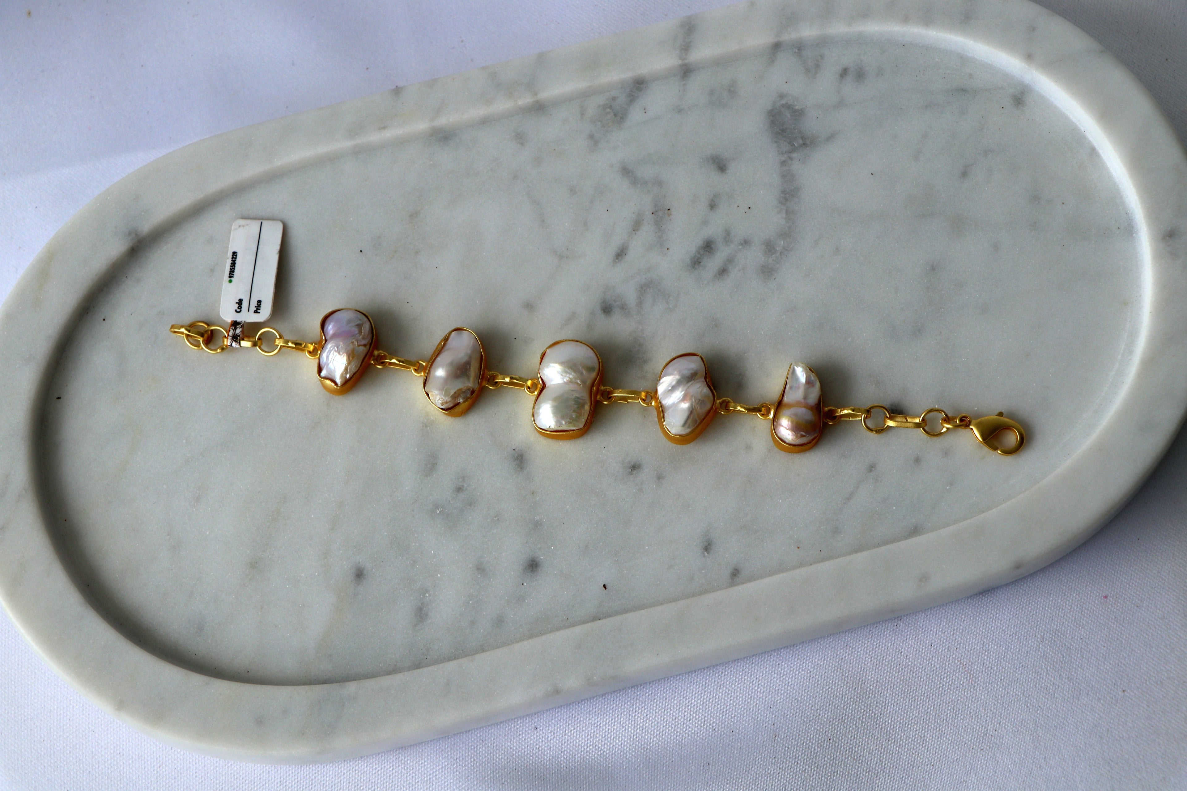 Natural Baroque Pearl Cascade Bracelet