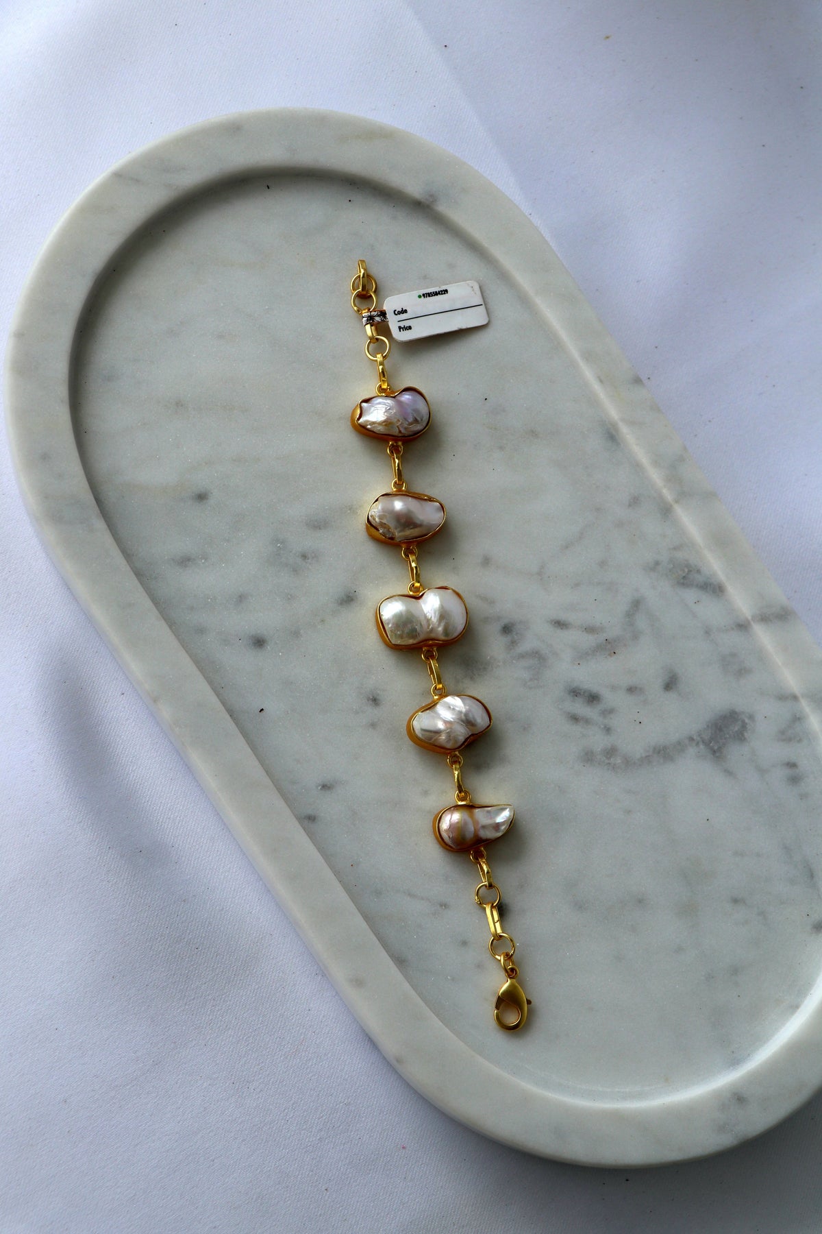 Natural Baroque Pearl Cascade Bracelet