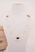 Fluorite Gemstone Layered Necklace Set
