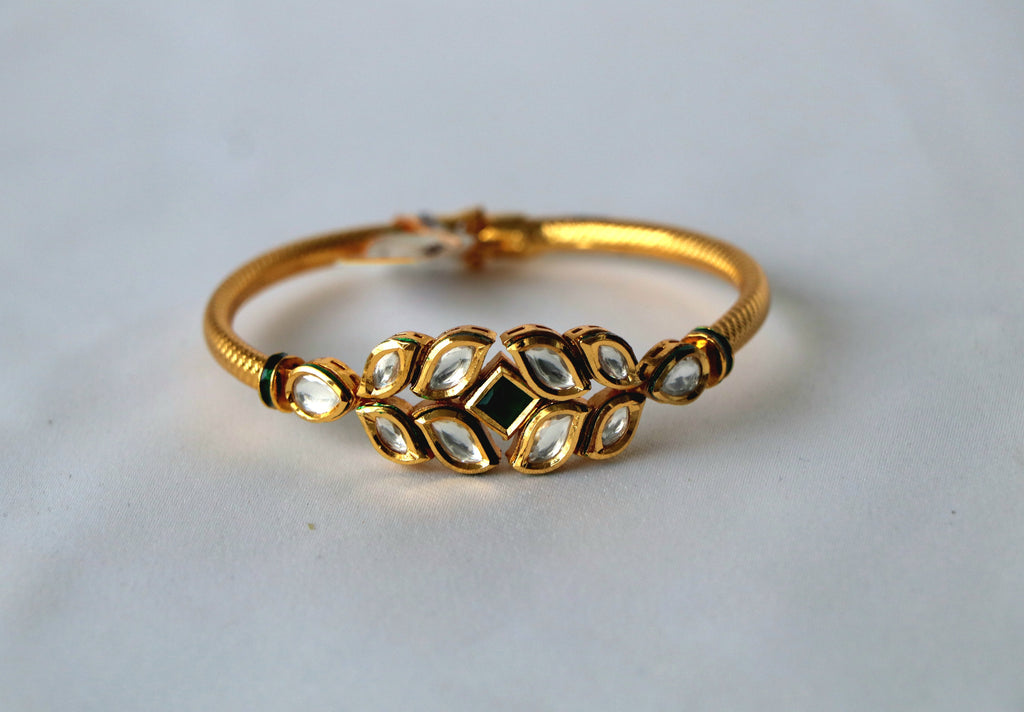 Marquise Kundan Leaf Bracelet
