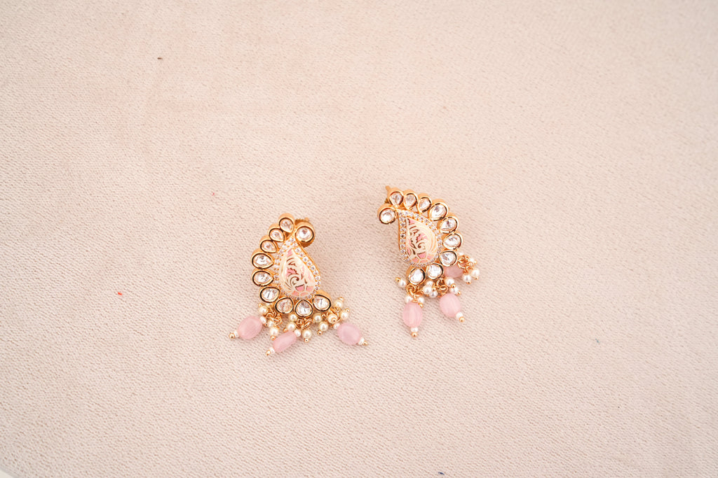 Peacock Bloom Rose Quartz Necklace Set
