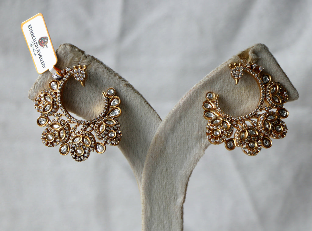 Peacock Radiance Hoop Earrings