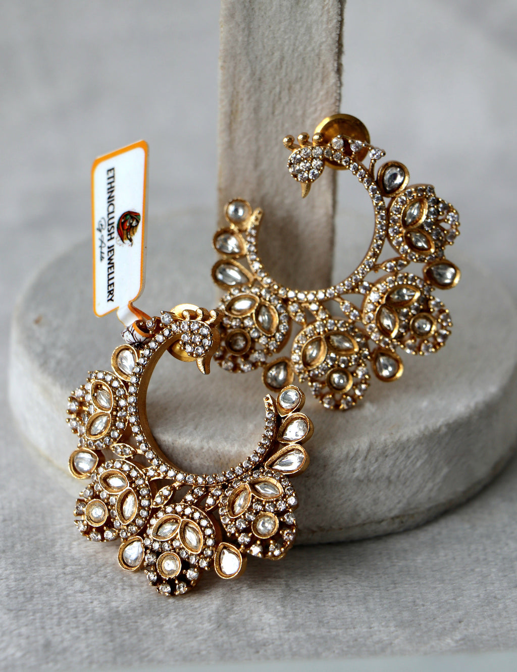 Peacock Radiance Hoop Earrings