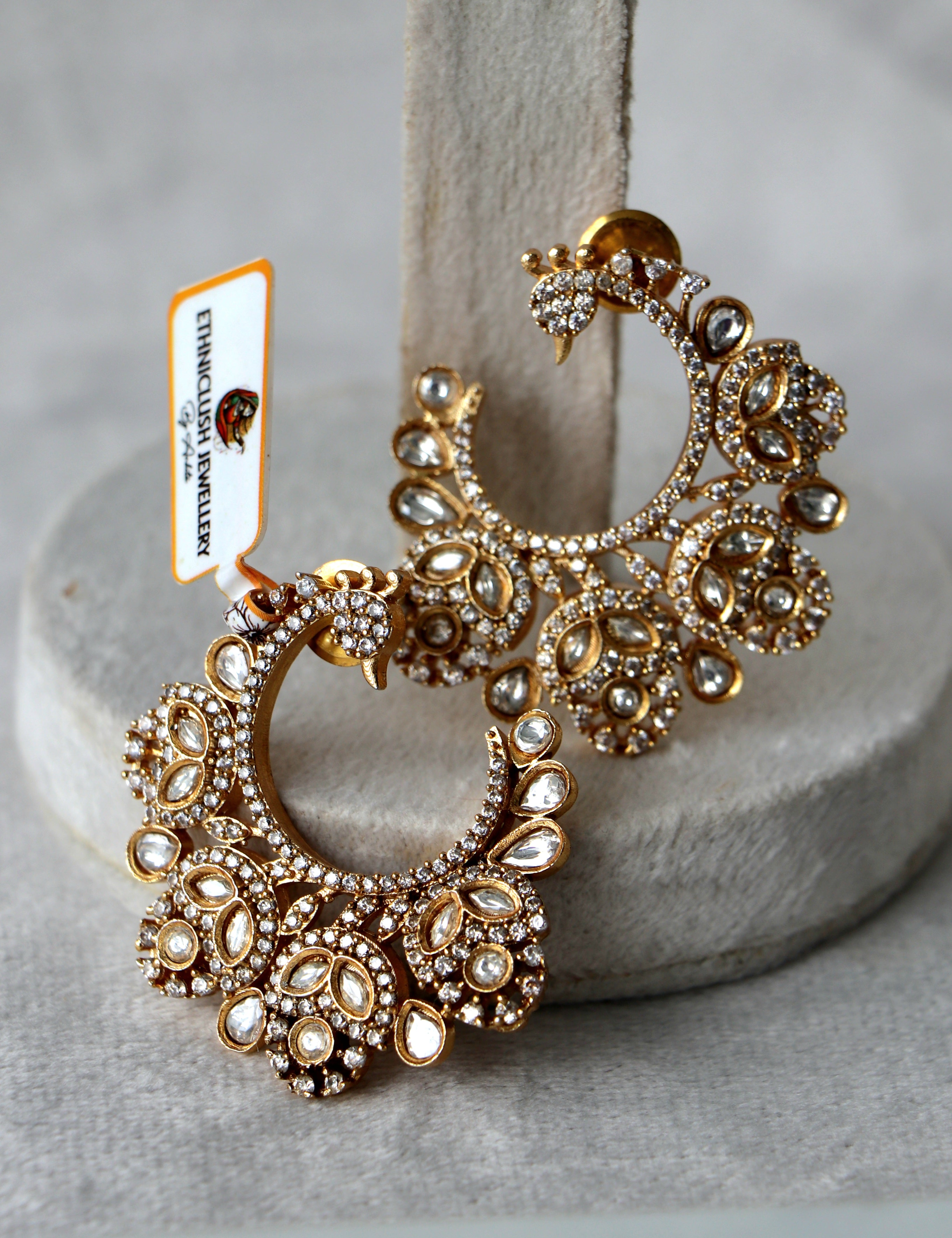 Peacock Radiance Hoop Earrings