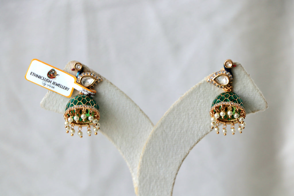 Peacocks Emerald Reverie Earrings
