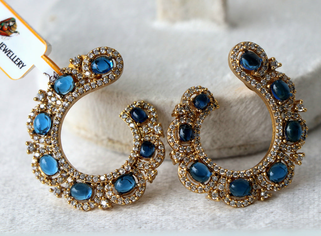 Peacocks Azure Reverie Earrings